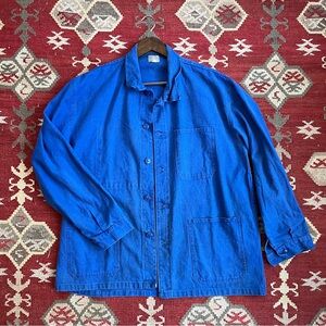 Vintage French Workwear Chore Coat - L